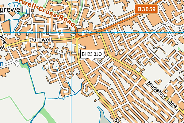 BH23 3JQ map - OS VectorMap District (Ordnance Survey)