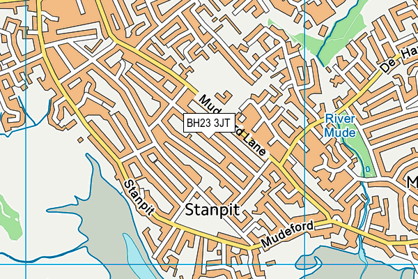 BH23 3JT map - OS VectorMap District (Ordnance Survey)