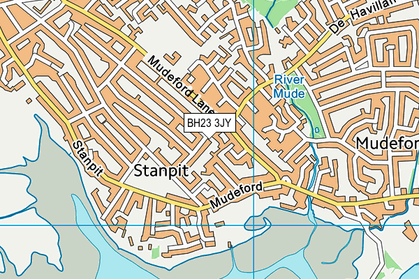 BH23 3JY map - OS VectorMap District (Ordnance Survey)