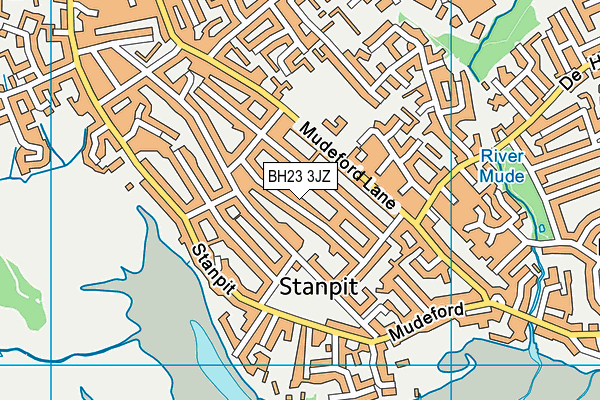 BH23 3JZ map - OS VectorMap District (Ordnance Survey)