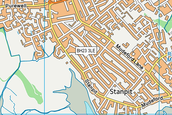 BH23 3LE map - OS VectorMap District (Ordnance Survey)