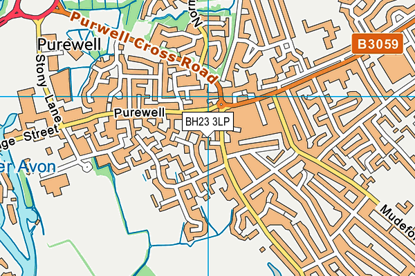 BH23 3LP map - OS VectorMap District (Ordnance Survey)