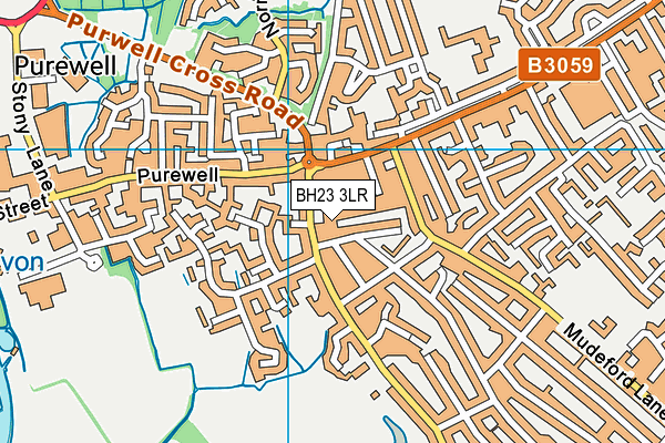 BH23 3LR map - OS VectorMap District (Ordnance Survey)