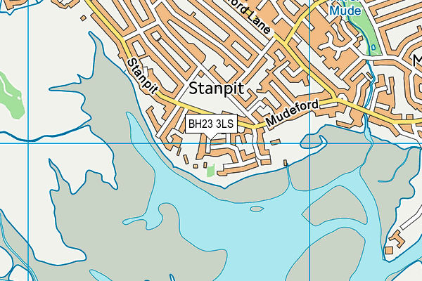 BH23 3LS map - OS VectorMap District (Ordnance Survey)
