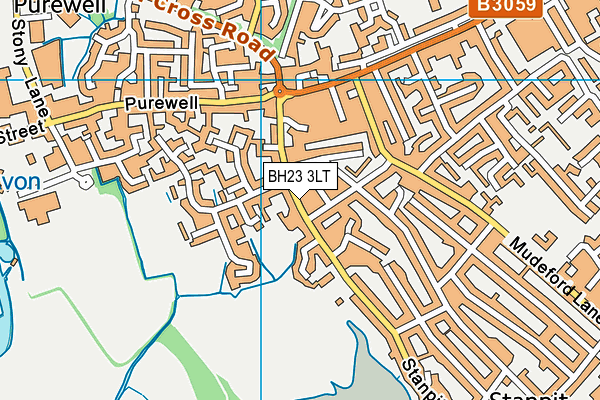 BH23 3LT map - OS VectorMap District (Ordnance Survey)