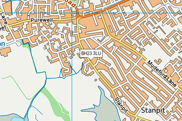 BH23 3LU map - OS VectorMap District (Ordnance Survey)