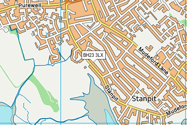 BH23 3LX map - OS VectorMap District (Ordnance Survey)
