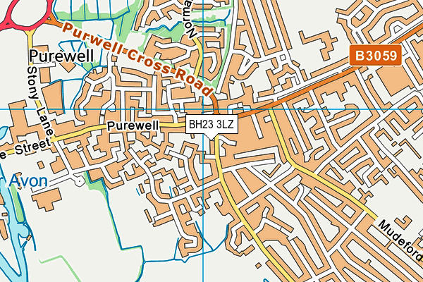 BH23 3LZ map - OS VectorMap District (Ordnance Survey)