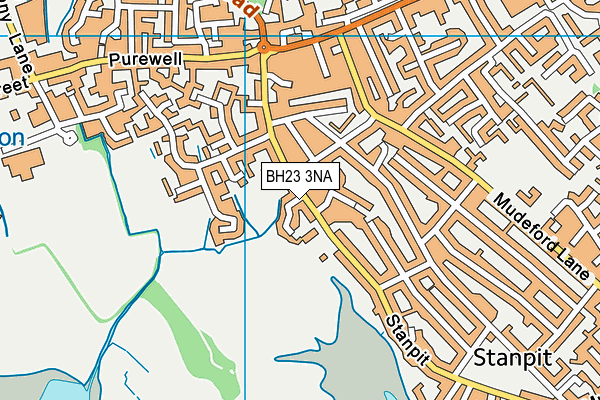 BH23 3NA map - OS VectorMap District (Ordnance Survey)