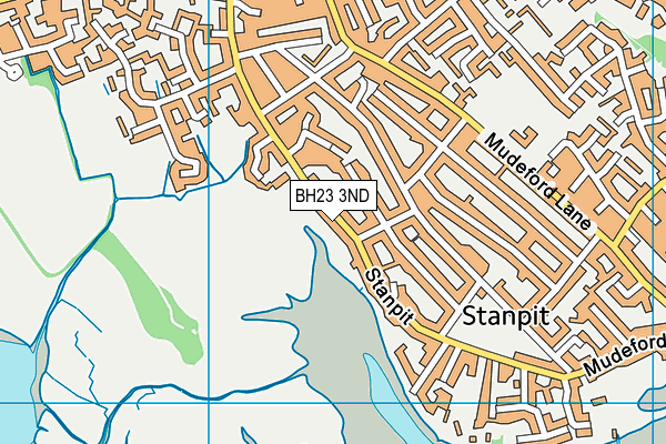 BH23 3ND map - OS VectorMap District (Ordnance Survey)