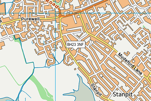 BH23 3NF map - OS VectorMap District (Ordnance Survey)
