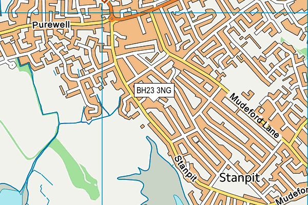 BH23 3NG map - OS VectorMap District (Ordnance Survey)