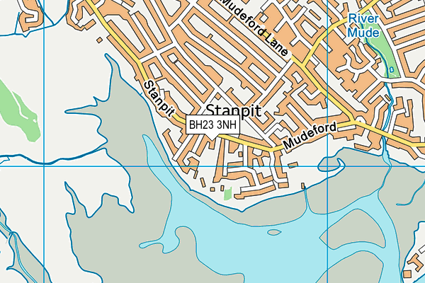 BH23 3NH map - OS VectorMap District (Ordnance Survey)