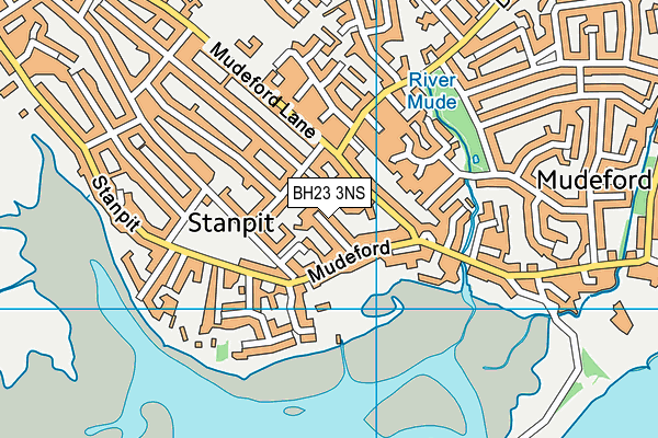 BH23 3NS map - OS VectorMap District (Ordnance Survey)