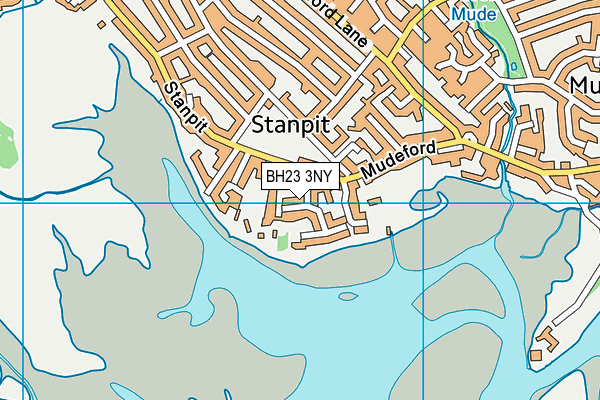 BH23 3NY map - OS VectorMap District (Ordnance Survey)