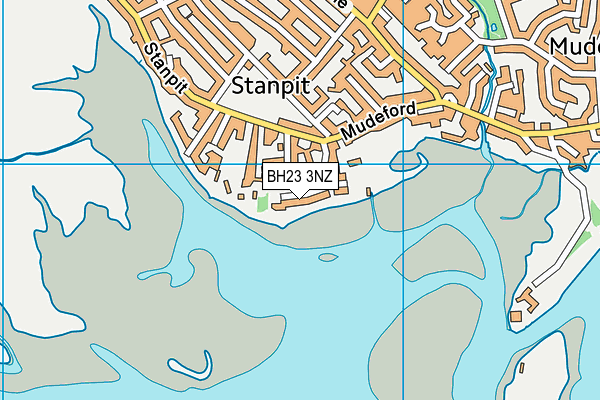 BH23 3NZ map - OS VectorMap District (Ordnance Survey)