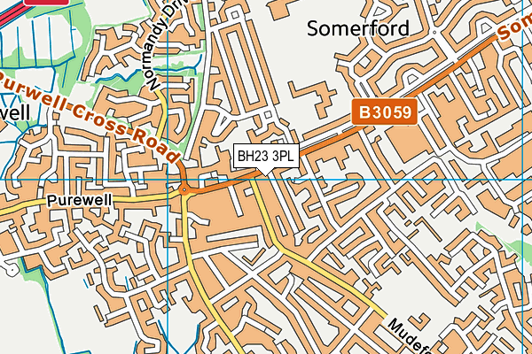 BH23 3PL map - OS VectorMap District (Ordnance Survey)