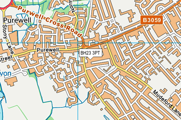 BH23 3PT map - OS VectorMap District (Ordnance Survey)