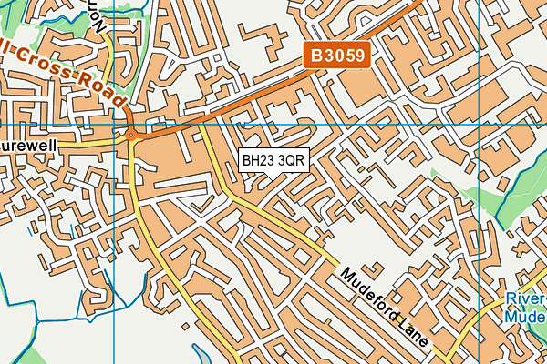 BH23 3QR map - OS VectorMap District (Ordnance Survey)