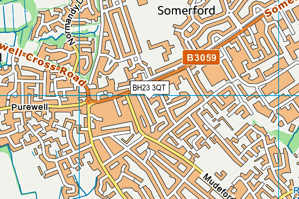 BH23 3QT map - OS VectorMap District (Ordnance Survey)