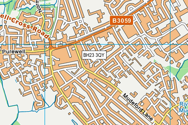BH23 3QY map - OS VectorMap District (Ordnance Survey)