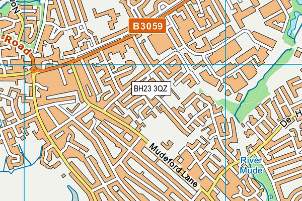 BH23 3QZ map - OS VectorMap District (Ordnance Survey)