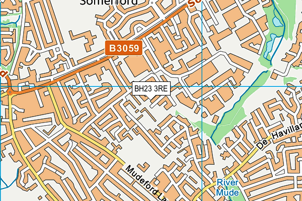 BH23 3RE map - OS VectorMap District (Ordnance Survey)