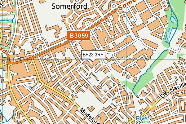 BH23 3RF map - OS VectorMap District (Ordnance Survey)