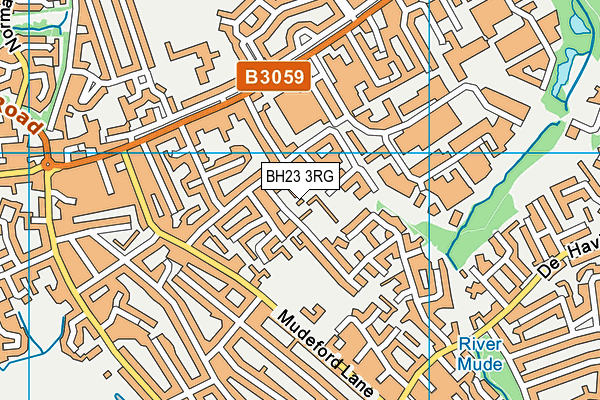 BH23 3RG map - OS VectorMap District (Ordnance Survey)