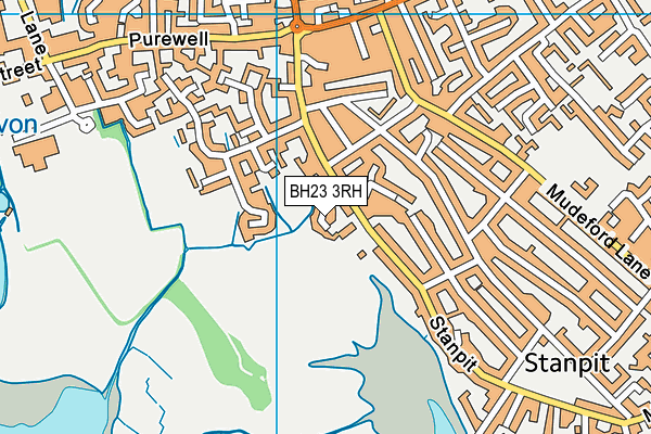 BH23 3RH map - OS VectorMap District (Ordnance Survey)