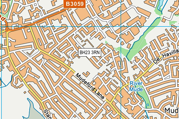 BH23 3RN map - OS VectorMap District (Ordnance Survey)