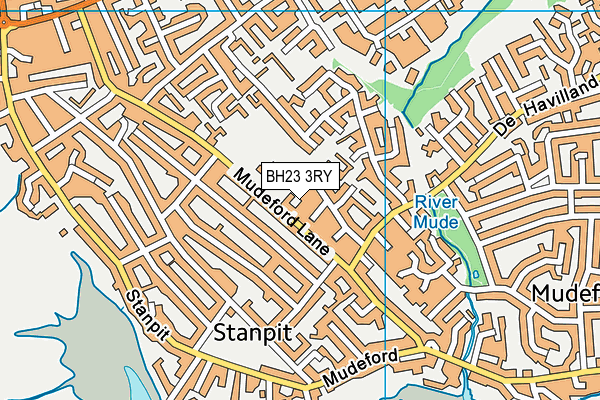 BH23 3RY map - OS VectorMap District (Ordnance Survey)