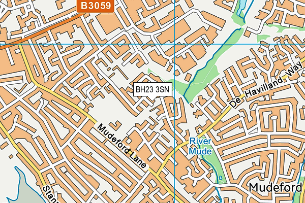 BH23 3SN map - OS VectorMap District (Ordnance Survey)