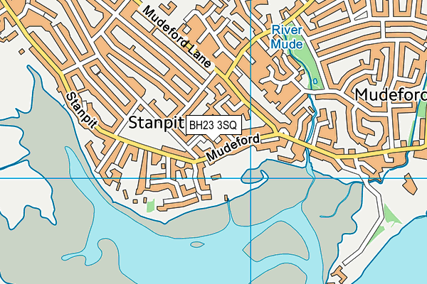 BH23 3SQ map - OS VectorMap District (Ordnance Survey)