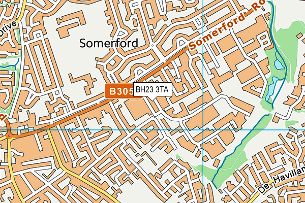BH23 3TA map - OS VectorMap District (Ordnance Survey)