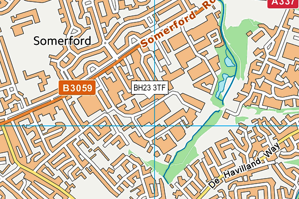 BH23 3TF map - OS VectorMap District (Ordnance Survey)