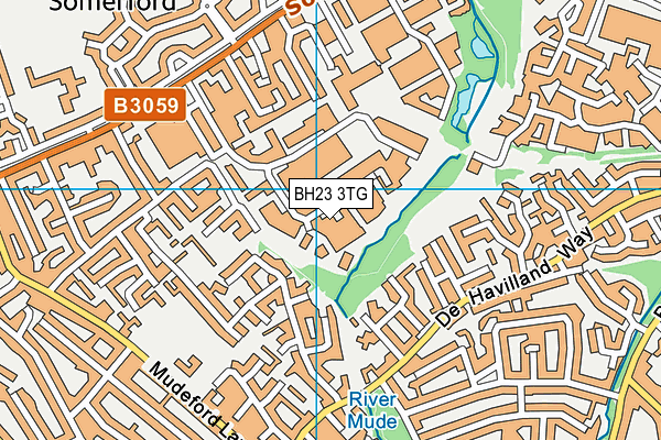 BH23 3TG map - OS VectorMap District (Ordnance Survey)