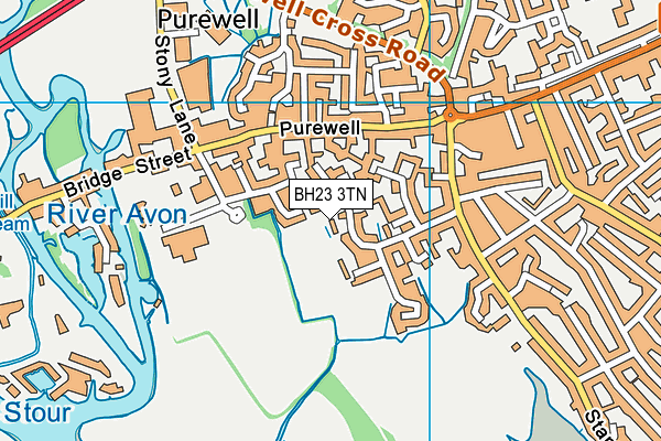 BH23 3TN map - OS VectorMap District (Ordnance Survey)