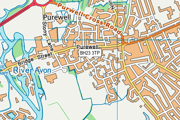 BH23 3TP map - OS VectorMap District (Ordnance Survey)