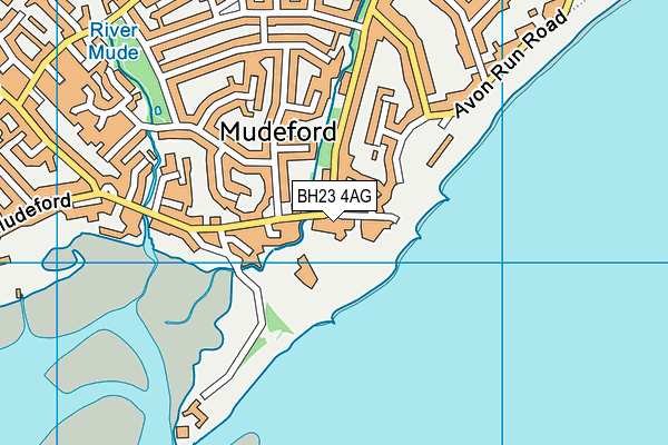 BH23 4AG map - OS VectorMap District (Ordnance Survey)