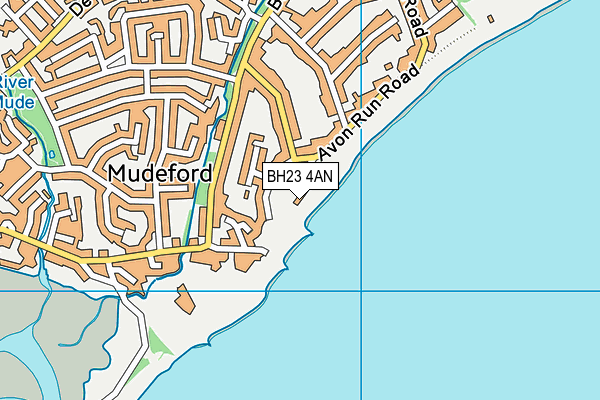 BH23 4AN map - OS VectorMap District (Ordnance Survey)