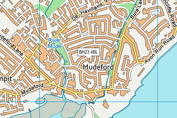 BH23 4BL map - OS VectorMap District (Ordnance Survey)