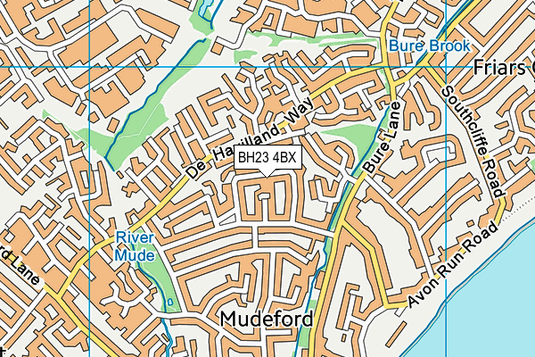 BH23 4BX map - OS VectorMap District (Ordnance Survey)