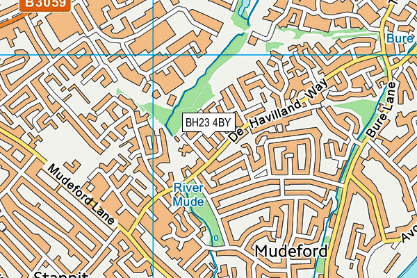 BH23 4BY map - OS VectorMap District (Ordnance Survey)