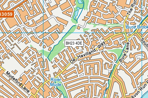 BH23 4DE map - OS VectorMap District (Ordnance Survey)