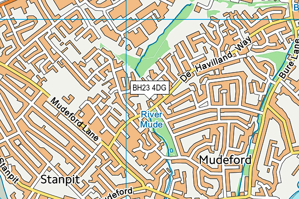 BH23 4DG map - OS VectorMap District (Ordnance Survey)
