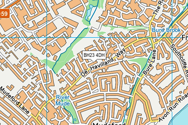 BH23 4DH map - OS VectorMap District (Ordnance Survey)