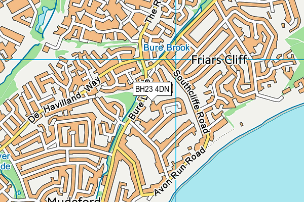 BH23 4DN map - OS VectorMap District (Ordnance Survey)