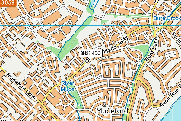 BH23 4DQ map - OS VectorMap District (Ordnance Survey)