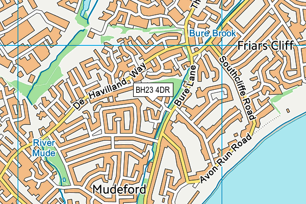 BH23 4DR map - OS VectorMap District (Ordnance Survey)